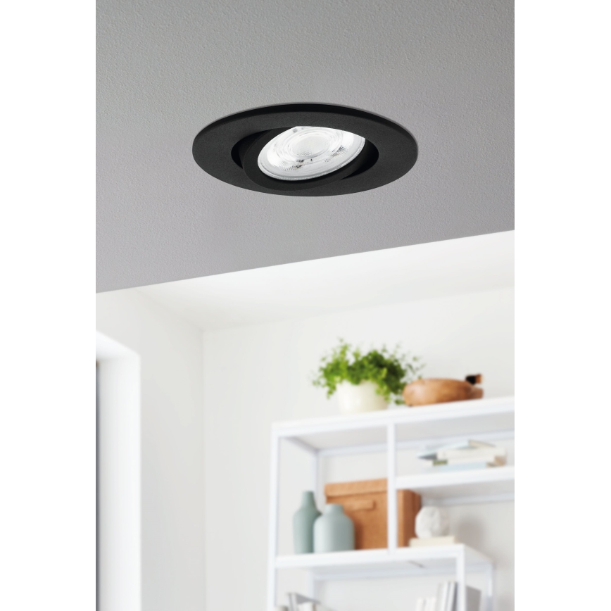 Eglo 31695 - LED RGBW Stmievateľné podhľadové svietidlo SALICETO-Z LED/4,7W/230V 2700-6500K čierna