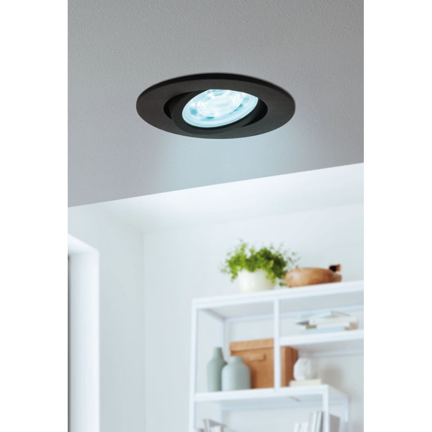 Eglo 31695 - LED RGBW Stmievateľné podhľadové svietidlo SALICETO-Z LED/4,7W/230V 2700-6500K čierna