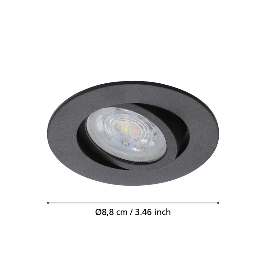 Eglo 31695 - LED RGBW Stmievateľné podhľadové svietidlo SALICETO-Z LED/4,7W/230V 2700-6500K čierna