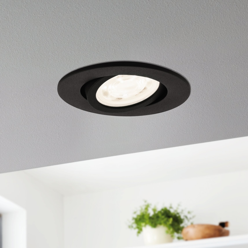 Eglo 31695 - LED RGBW Stmievateľné podhľadové svietidlo SALICETO-Z LED/4,7W/230V 2700-6500K čierna