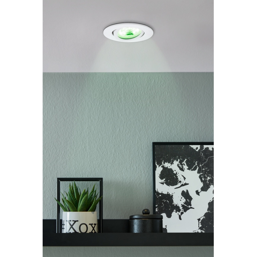 Eglo 31696 - LED RGBW Stmievateľné podhľadové svietidlo SALICETO-Z LED/4,7W/230V 2700-6500K biela