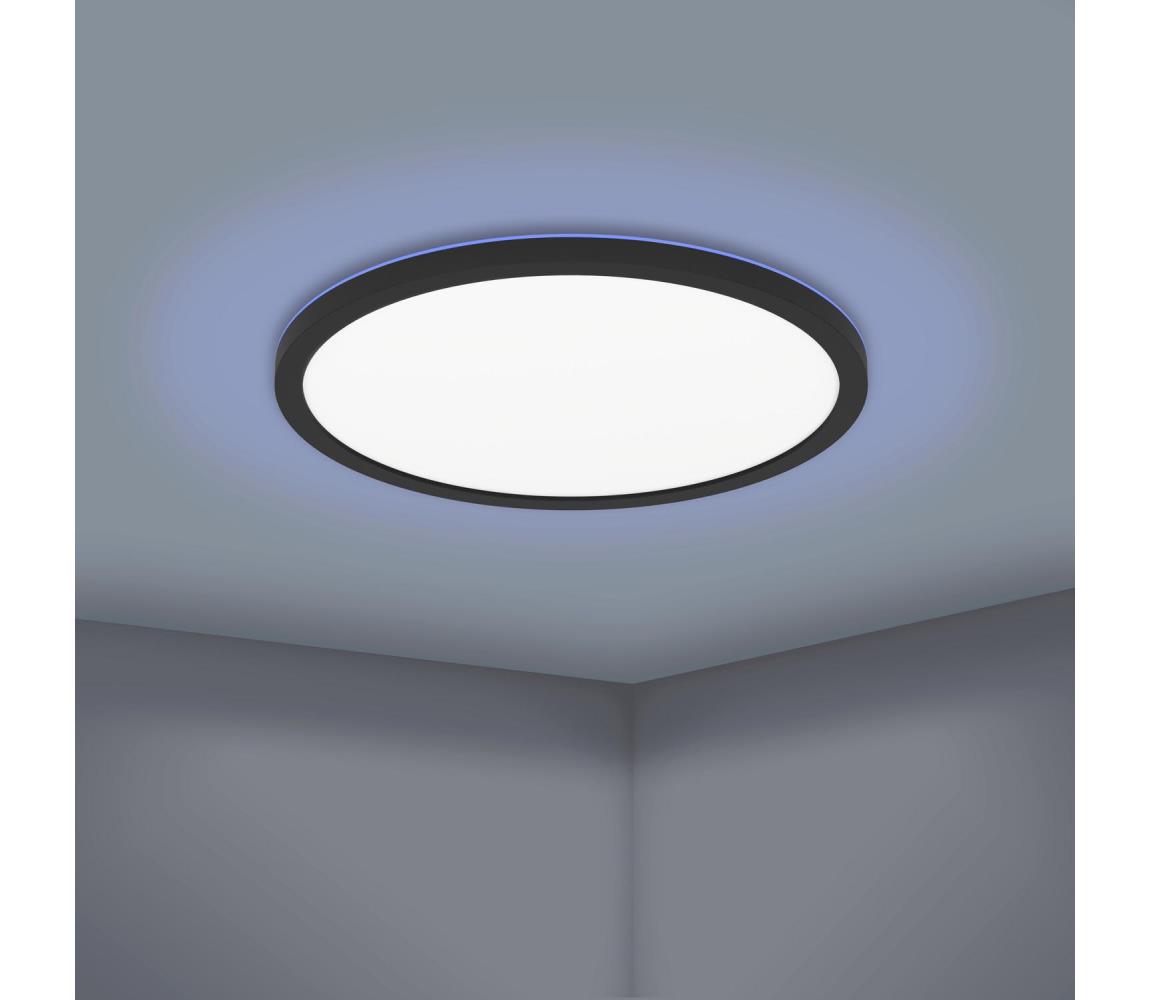Eglo 31704-LED RGBW stmievateľné stropné svietidlo ROVITO-Z 1xLED/16,5W/230V pr.42cm čierna 31704