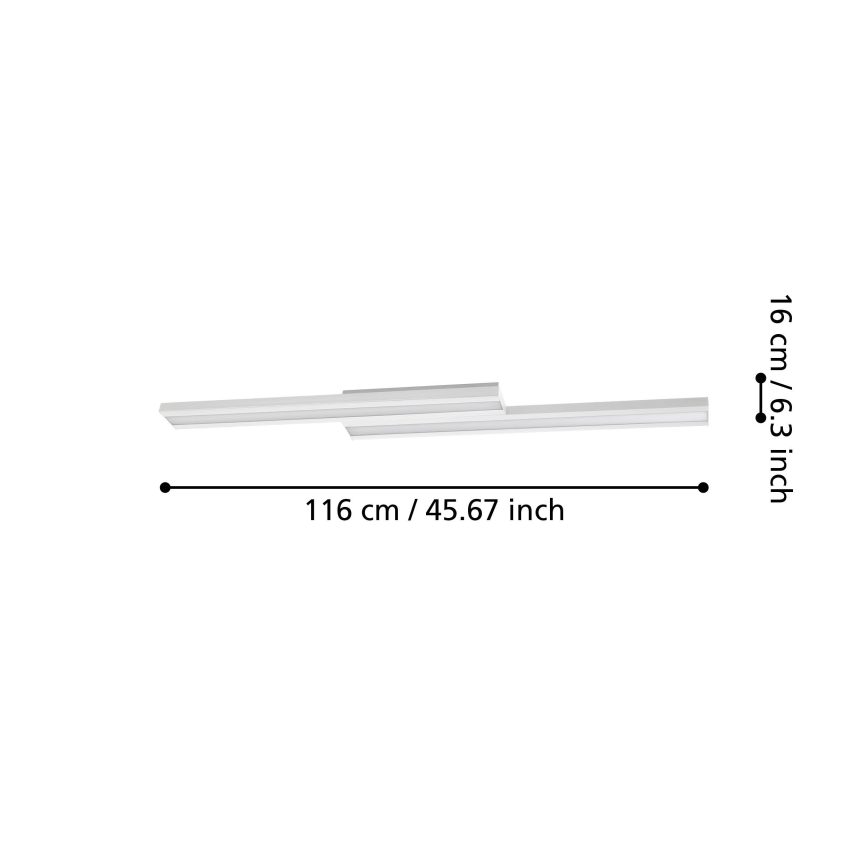 Eglo 31713 - LED RGBW Stmievateľné stropné svietidlo SALITERAS-Z LED/20,4W/230V 2700-6500K biela