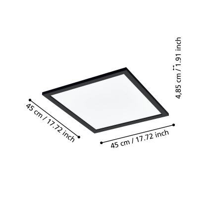 Eglo 31724 - LED Stmievateľné stropné svietidlo SALOBRENA-Z LED/21,5W/230V 2700-6500K čierna