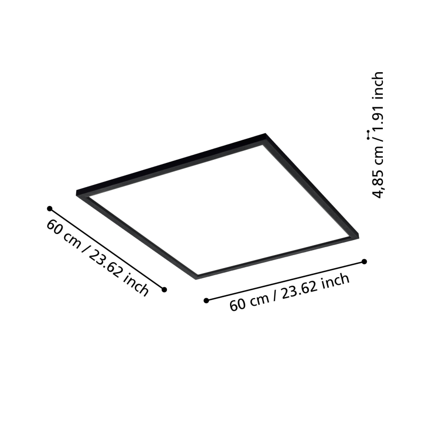 Eglo 31725 - LED Stmievateľné stropné svietidlo SALOBRENA-Z LED/33W/230V 2700-6500K čierna