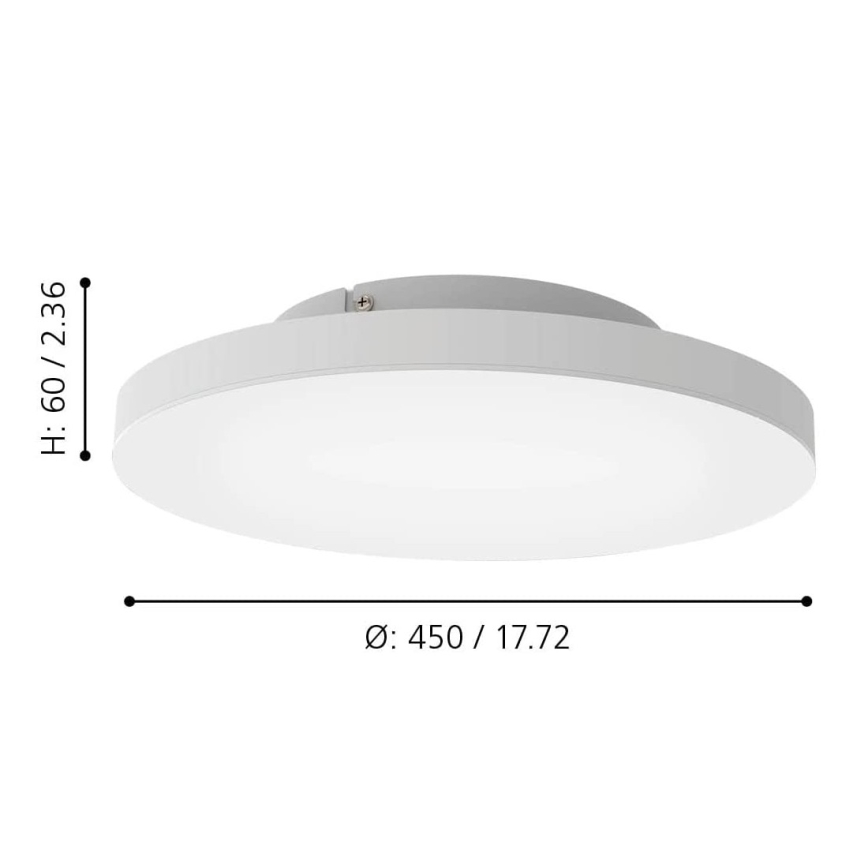 Eglo 31728 - LED RGBW Stmievateľné stropné svietidlo TURCONA-Z LED/22,4W/230V 2700-6500K biela