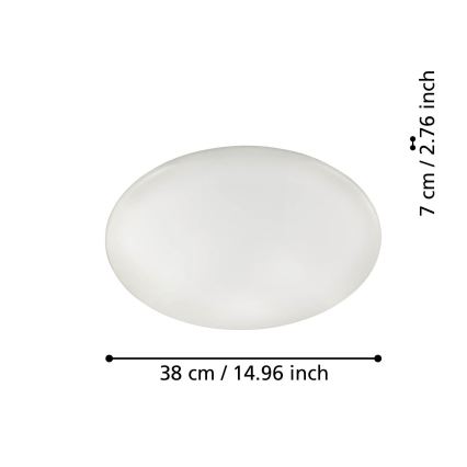 Eglo 31737 - LED Stmievateľné stropné svietidlo TOTARI-Z LED/19,2W/230V 2700-6500K biela