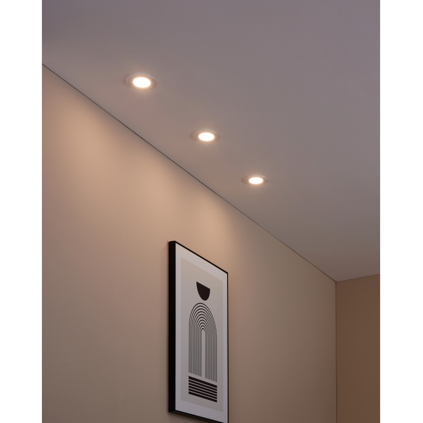 Eglo 31741 - SADA 3x LED Stmievateľné kúpeľňové podhľadové svietidlo FUEVA-Z 1xLED/2,8W/230V 2700-6500K IP44 biela