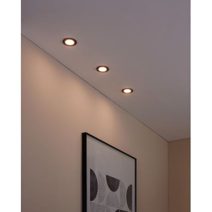 Eglo 31743 - SADA 3x LED Stmievateľné kúpeľňové podhľadové svietidlo FUEVA-Z 1xLED/2,8W/230V 2700-6500 IP44 čierna