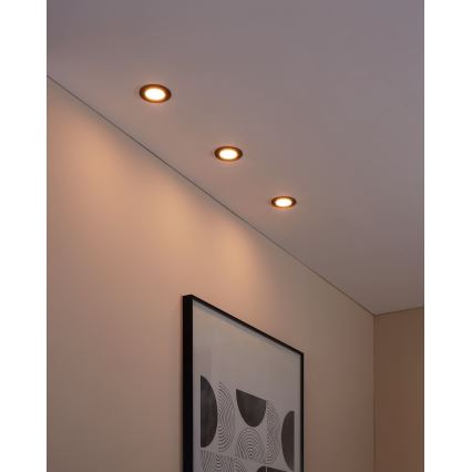 Eglo 31743 - SADA 3x LED Stmievateľné kúpeľňové podhľadové svietidlo FUEVA-Z 1xLED/2,8W/230V 2700-6500 IP44 čierna