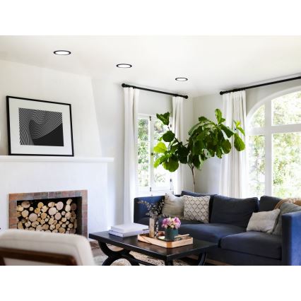 Eglo 31744 - LED Stmievateľné kúpeľňové podhľadové svietidlo FUEVA-Z LED/10,5W/230V 2700-6500K IP44 čierne priemer 16,5 cm