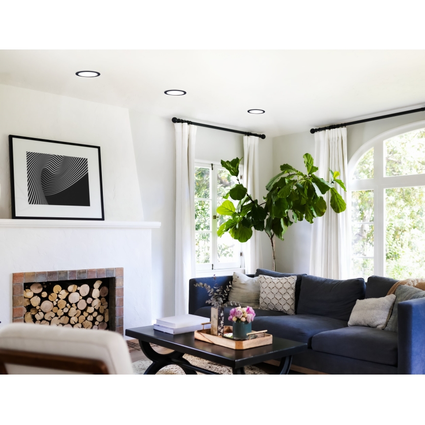 Eglo 31744 - LED Stmievateľné kúpeľňové podhľadové svietidlo FUEVA-Z LED/10,5W/230V 2700-6500K IP44 čierne priemer 16,5 cm