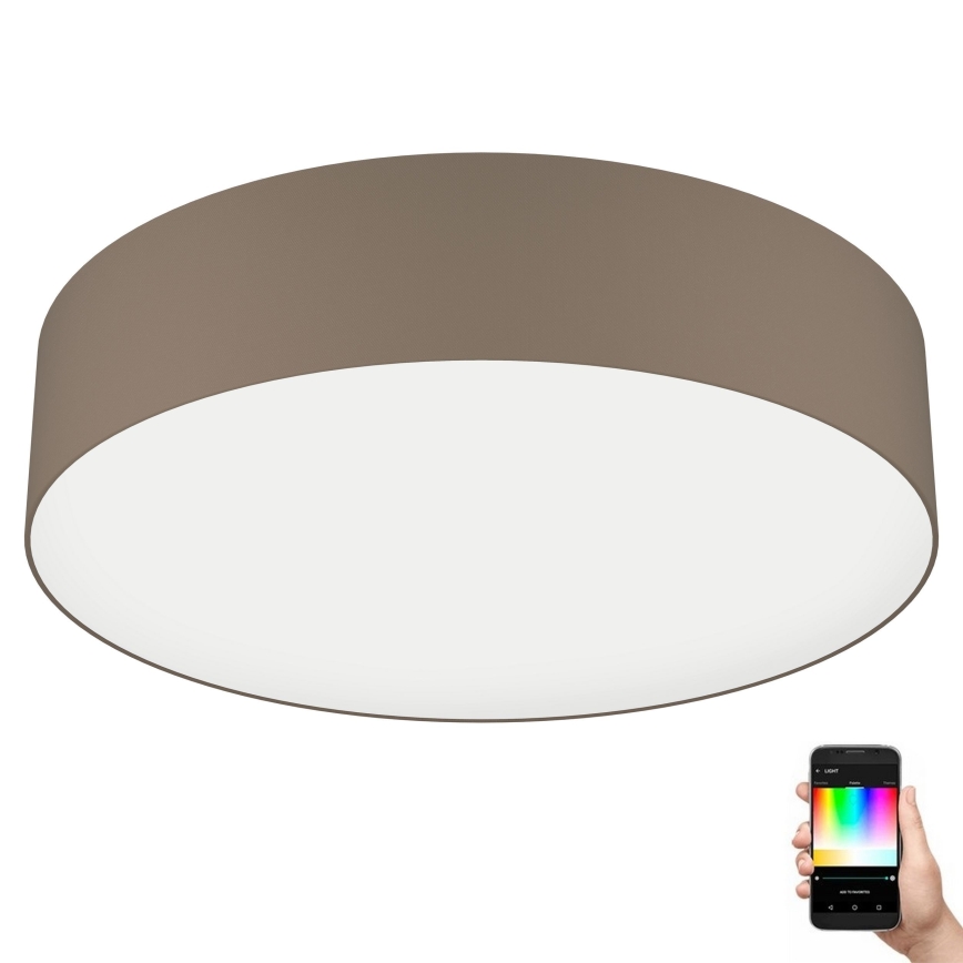 Eglo 31767 - LED RGBW Stmievateľné stropné svietidlo ROMAO-Z LED/35W/230V 2700-6500K pr. 57 cm béžovo-šedá