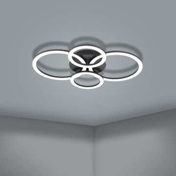 Eglo 31769 - LED Stmievateľné stropné svietidlo PARRAPOS-Z LED/41W/230V 3000-6500K čierna