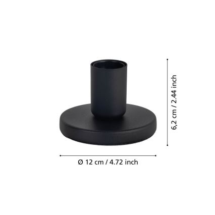 Eglo - Noha lampy 1xE27/40W/230V čierna