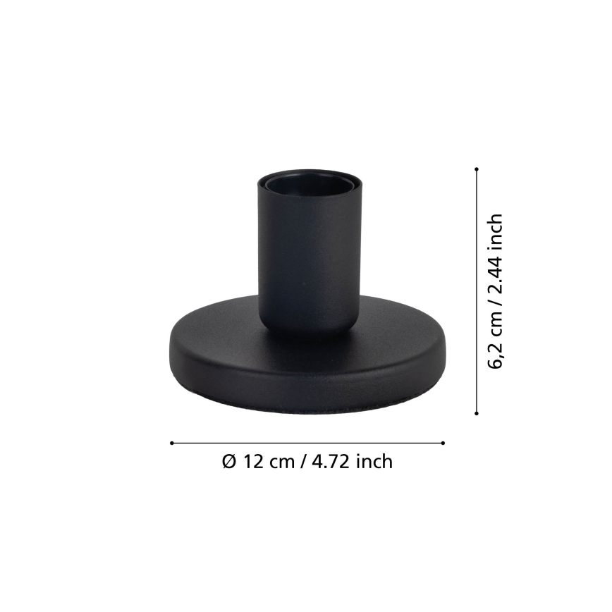 Eglo - Noha lampy 1xE27/40W/230V čierna