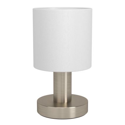 Eglo - Stolná lampa 1xE14/40W/230V biela/matný chróm