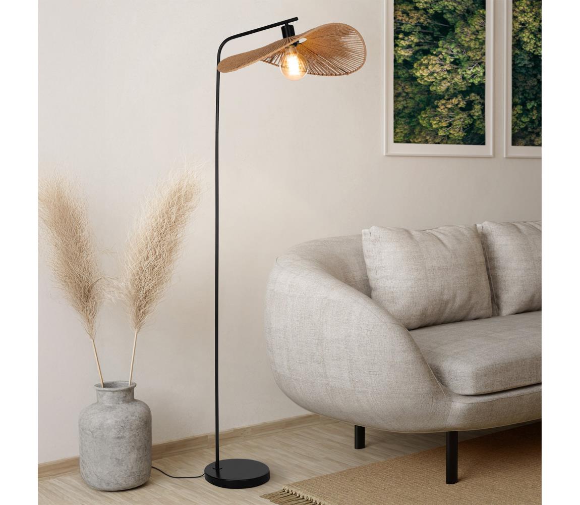 Eglo 31966 - Stojacia lampa SIRUELA 1xE27/42W/230V hnedá/čierna 31966