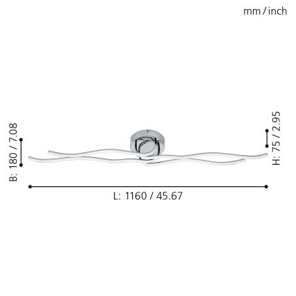 Eglo - LED stropné svietidlo LED/40W/230V