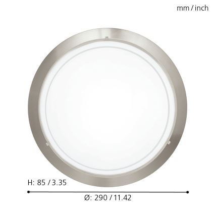Eglo 32094 - LED Stropné svietidlo PLANET LED/11W/230V 3000K matný chróm
