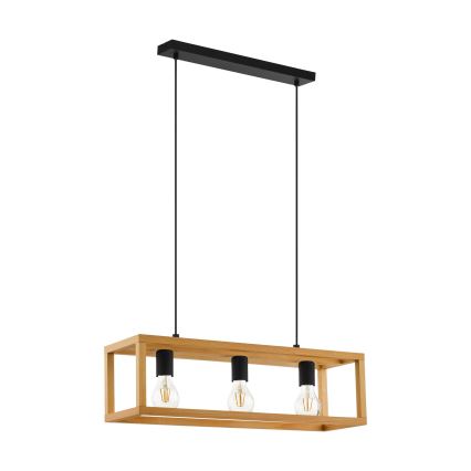 Eglo 32144 - Závesné svietidlo na lankách BLACKCROWN 3xE27/40W/230V hnedé