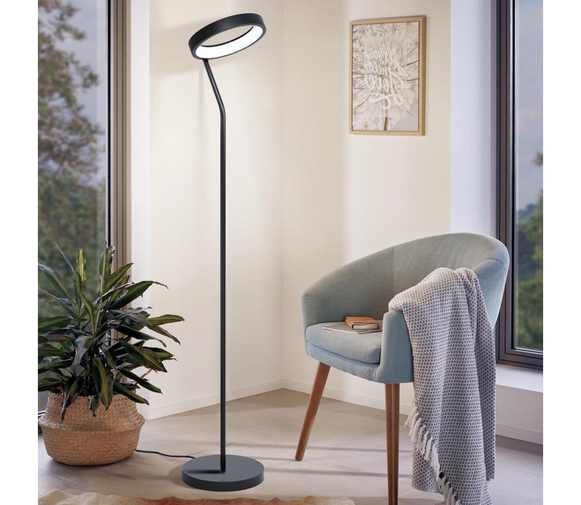 Eglo 32327 - LED RGBW stmievateľná stojacia lampa MARGHERA-C LED/15,5W/230V čierna 32327