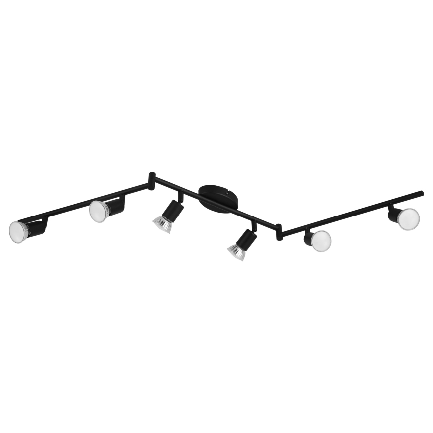 Eglo - LED Bodové svietidlo 6xGU10/2,8W/230V 3000K čierna