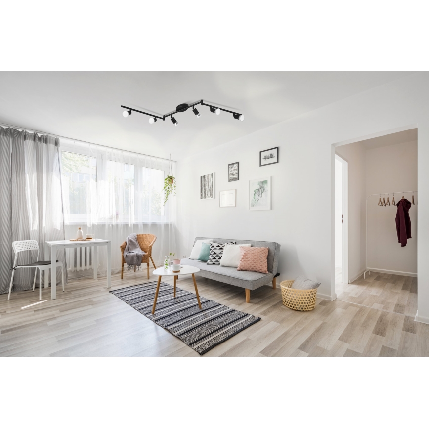 Eglo - LED Bodové svietidlo 6xGU10/2,8W/230V 3000K čierna