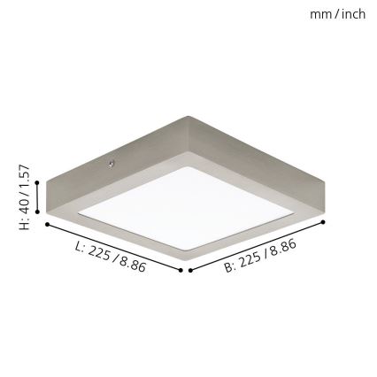 Eglo 32445 - LED Stropné svietidlo FUEVA 1 LED/18W/230V