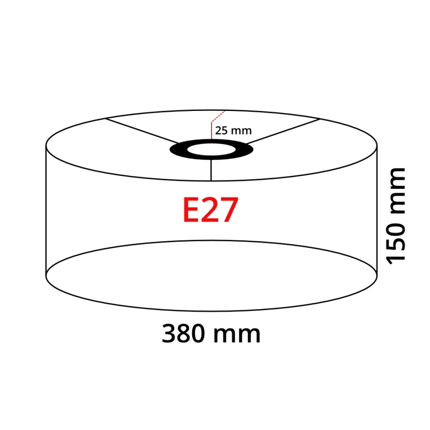 Eglo 32474 - Univerzálne tienidlo TUNJA E27 pr. 38 cm hnedá
