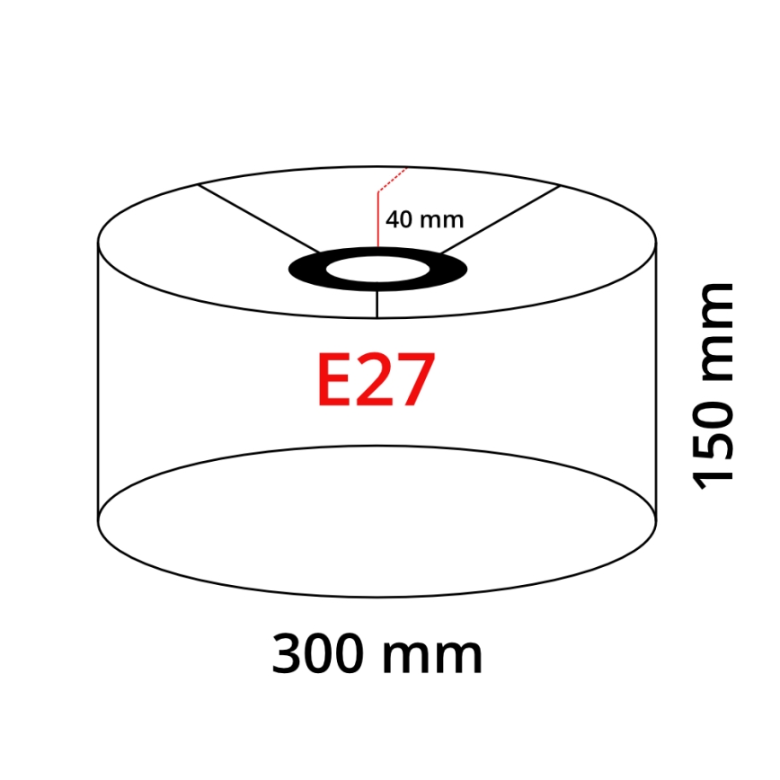Eglo 32476 - Univerzálne tienidlo TUNJA E27 pr. 30 cm biela