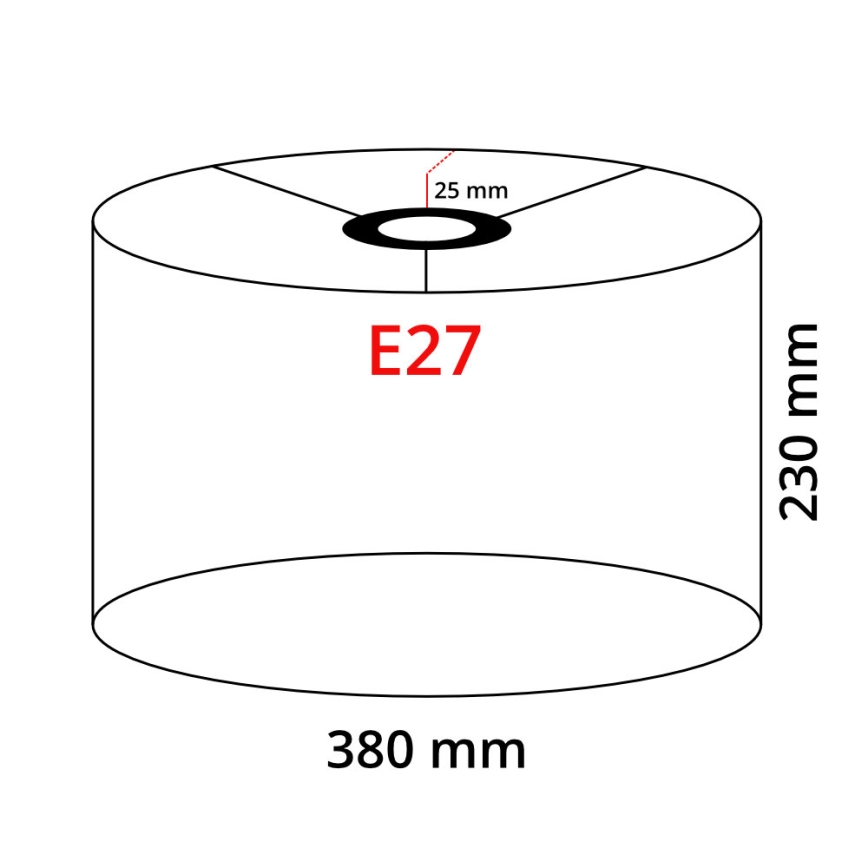 Eglo 32484 - Univerzálne tienidlo TUNJA E27 pr. 38 cm šedá