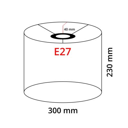 Eglo 32489 - Univerzálne tienidlo TUNJA E27, priemer 30 cm, sivé