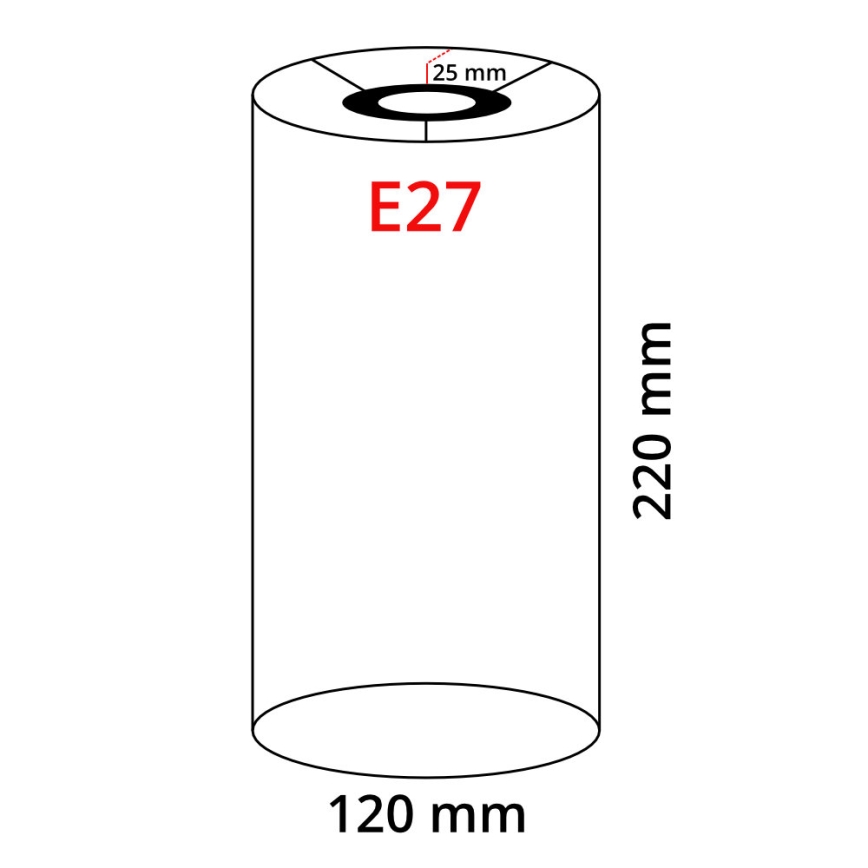 Eglo 32502 - Univerzálne tienidlo TUNJA E27, priemer 12 cm, hnedé