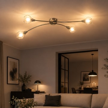 Eglo 32594 - Stropné svietidlo ARNADO 4xG9/33W/230V matný chróm