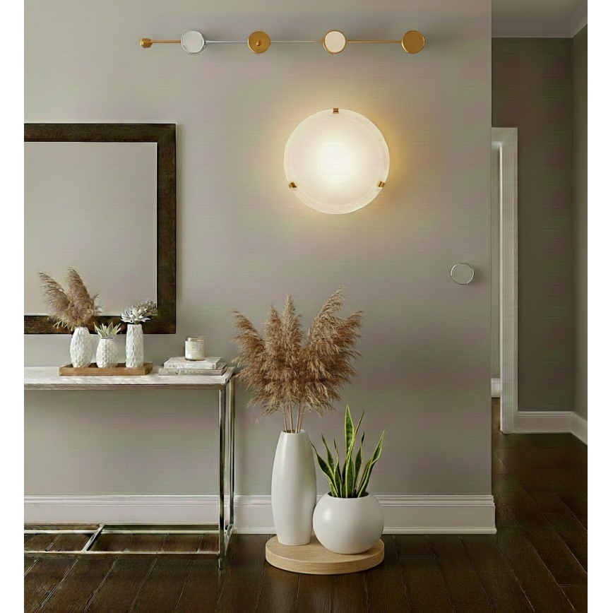 Eglo 32601 - LED stropné svietidlo SALOME LED/11W/230V priemer 30 cm zlaté / alabastrové sklo