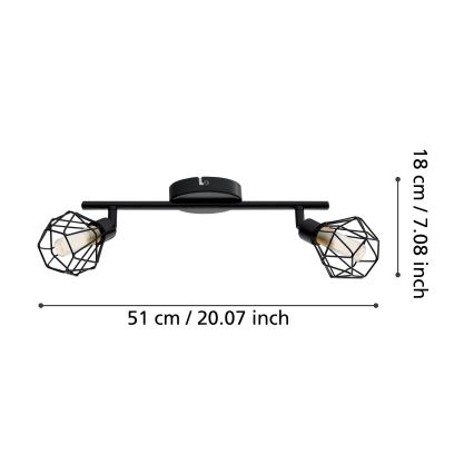 Eglo - LED Bodové svietidlo 2xG9/3W/230V