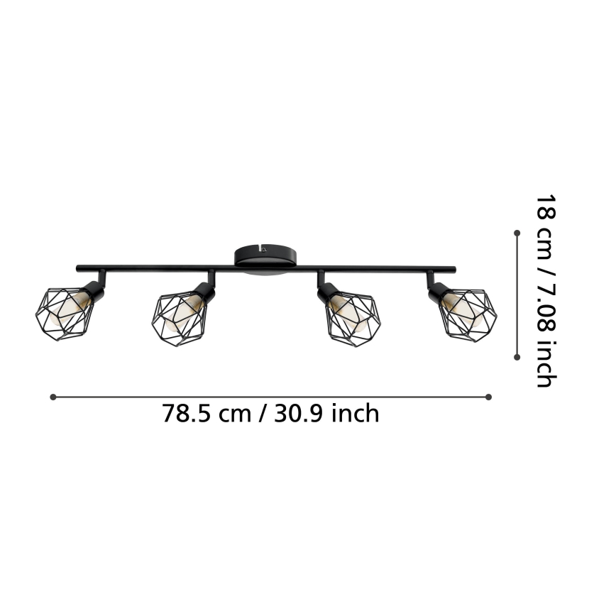 Eglo - LED Bodové svietidlo 4xG9/3W/230V