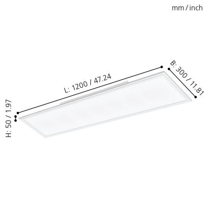 Eglo - LED Prisadený panel SALOBRENA LED/33W/230V