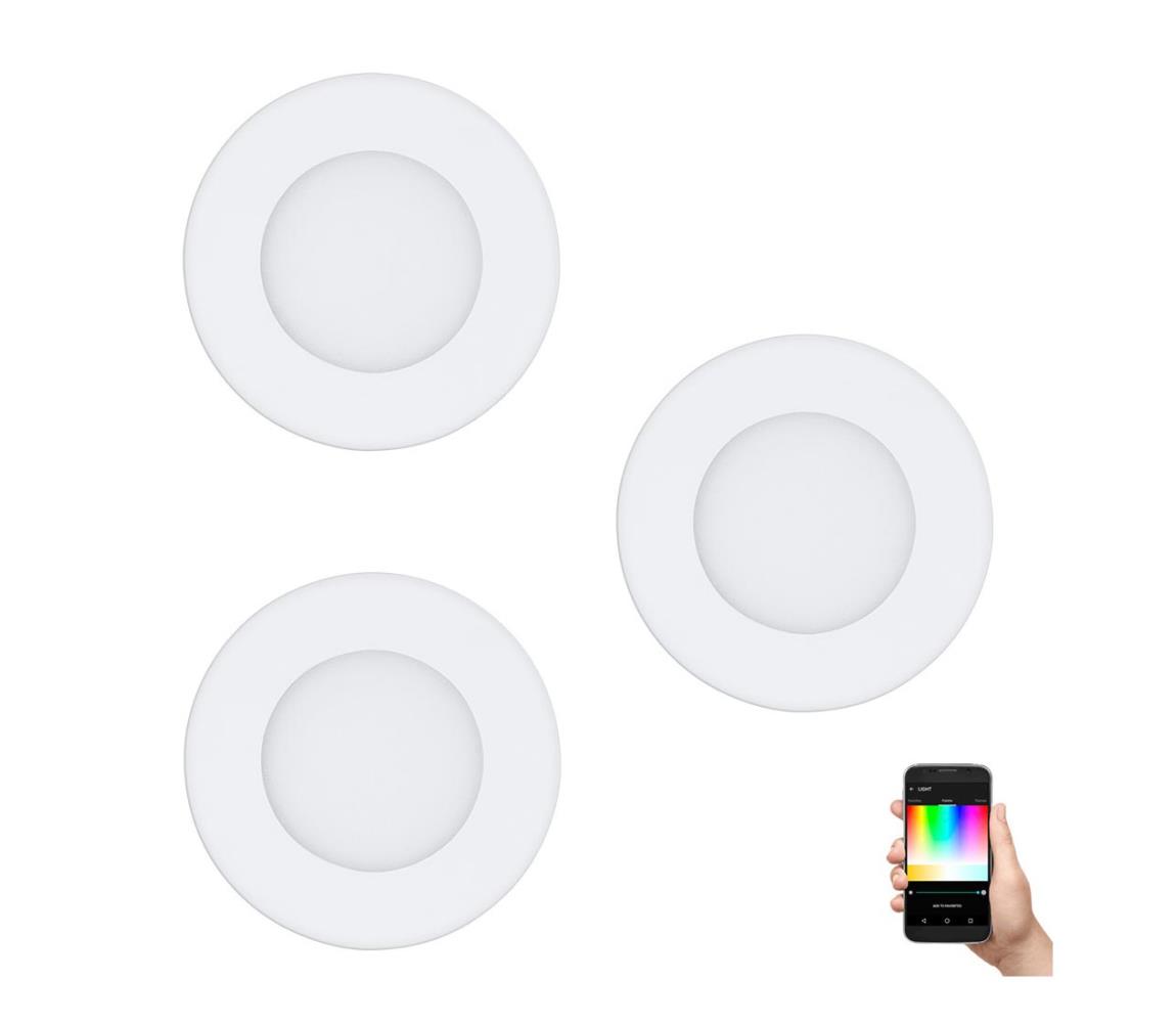 Eglo 32881-SADA 3x LED RGB stmievateľné podhľadové svietidlo FUEVA-C LED/3W/230V 32881
