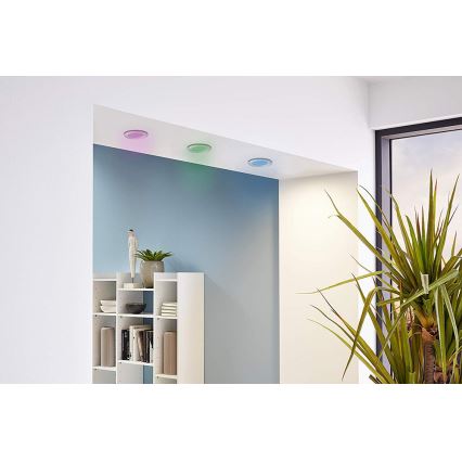 Eglo - SADA 3x LED RGB Stmievateľné podhľadové svietidlo FUEVA-C 1xLED/3W/230V