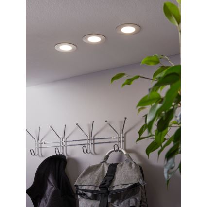 Eglo - SADA 3x LED RGB Stmievateľné podhľadové svietidlo FUEVA-C 1xLED/3W/230V