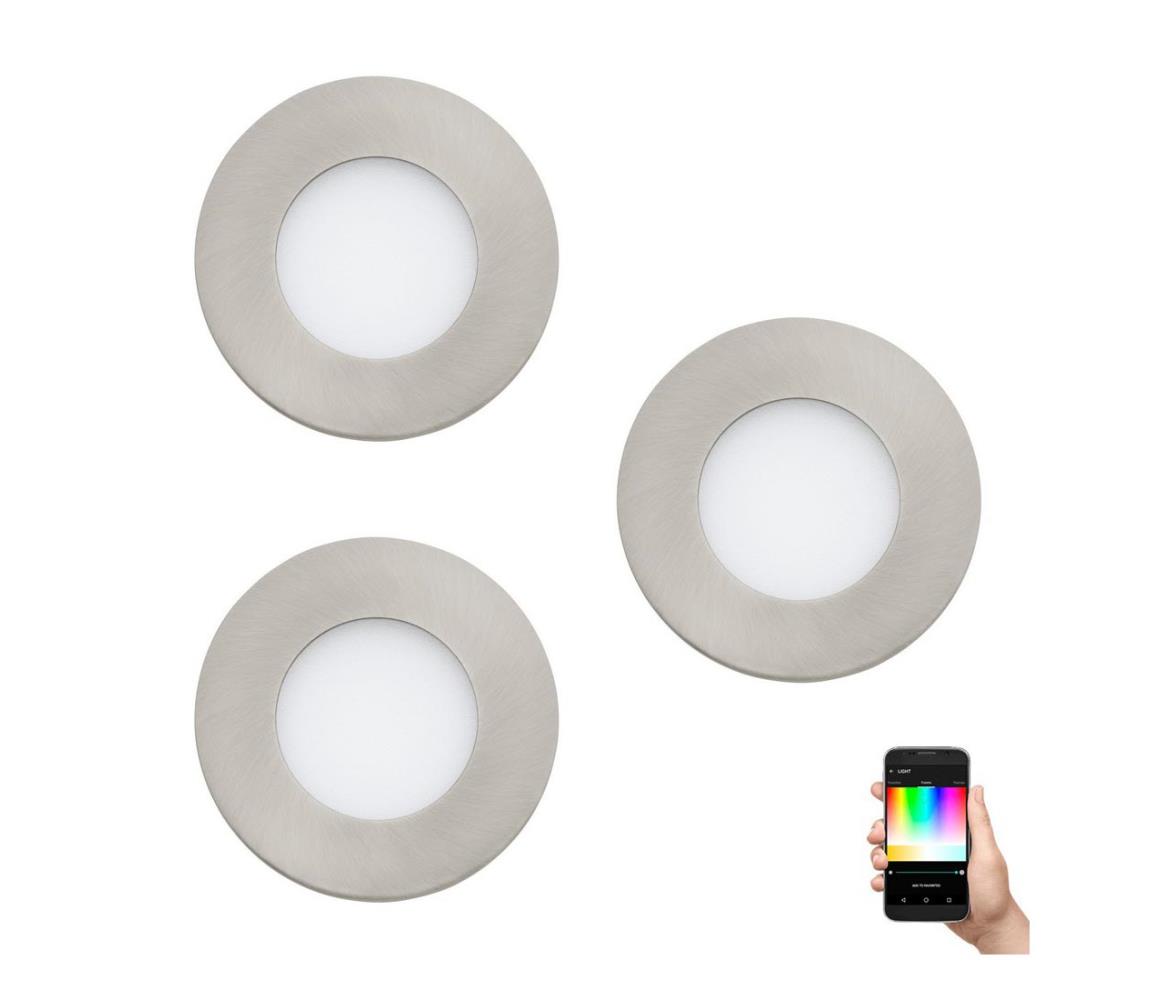 Eglo 32882-SADA 3x LED RGB stmievateľných podhľadových svietidiel FUEVA-C LED/3W/230V 32882