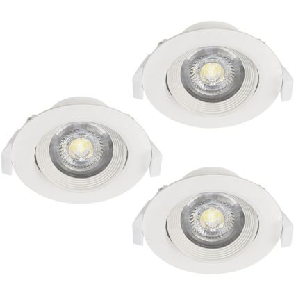 Eglo - SADA 3x Podhľadové svietidlo SARTIANO 1xLED/5W/230V