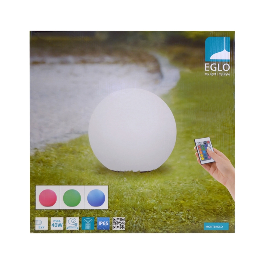 Eglo 32998 - LED RGB Vonkajšia stojacia lampa MONTEROLO 1xE27/9W/230V IP65 ø390