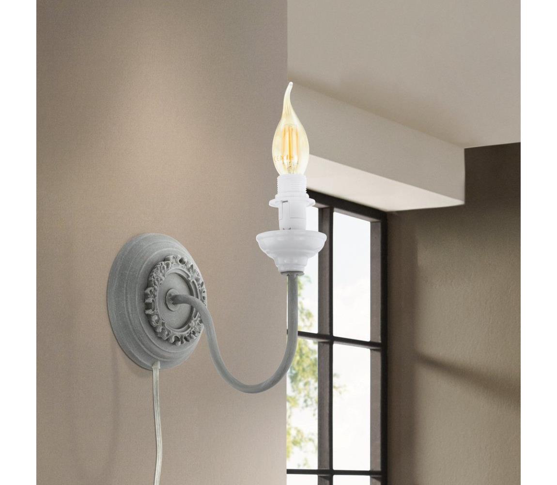 Eglo 33003 - Nástenné svietidlo 1xE14/40W/230V sivé 33003