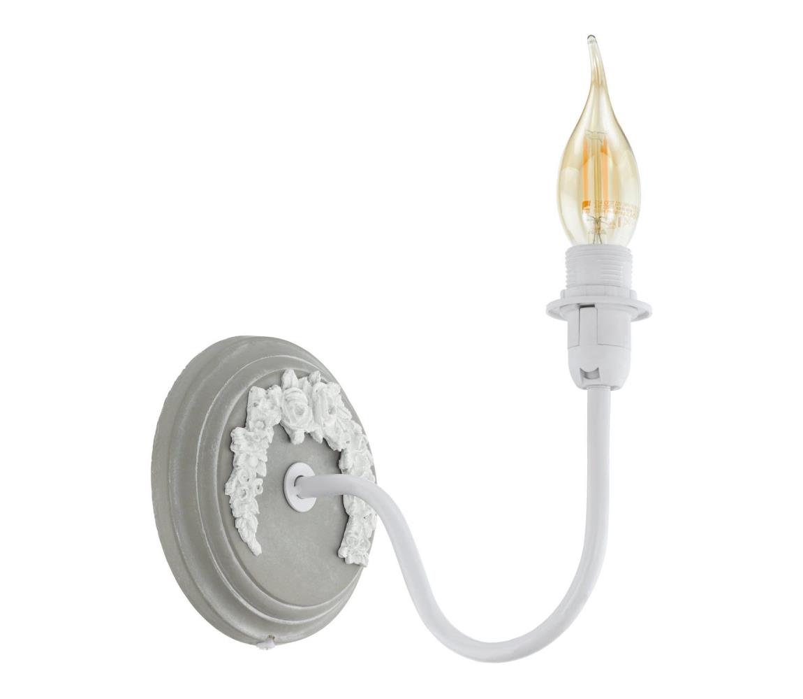 Eglo 33005 - Nástenné svietidlo 1xE14/40W/230V biela/šedá 33005