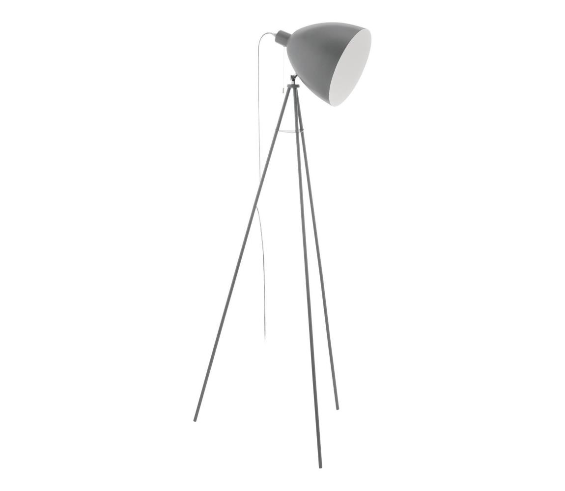 Eglo 33095 - Stojacia lampa DUNDEE 1xE27/60W/230V sivá 33095