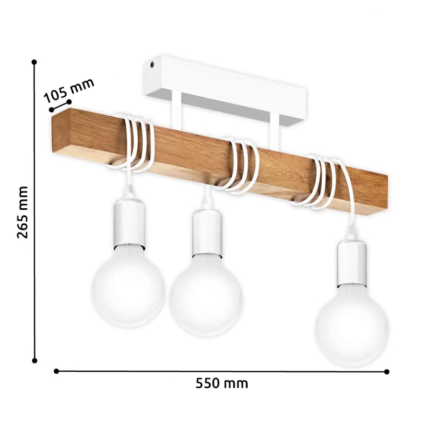 Eglo - Luster prisadený TOWNSHEND 3xE27/60W/230V