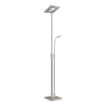 Eglo 33182 - LED Stmievateľná stojacia lampa SOLANO 1xLED/26W/230V +1xLED/3,2W 3000K matný chróm